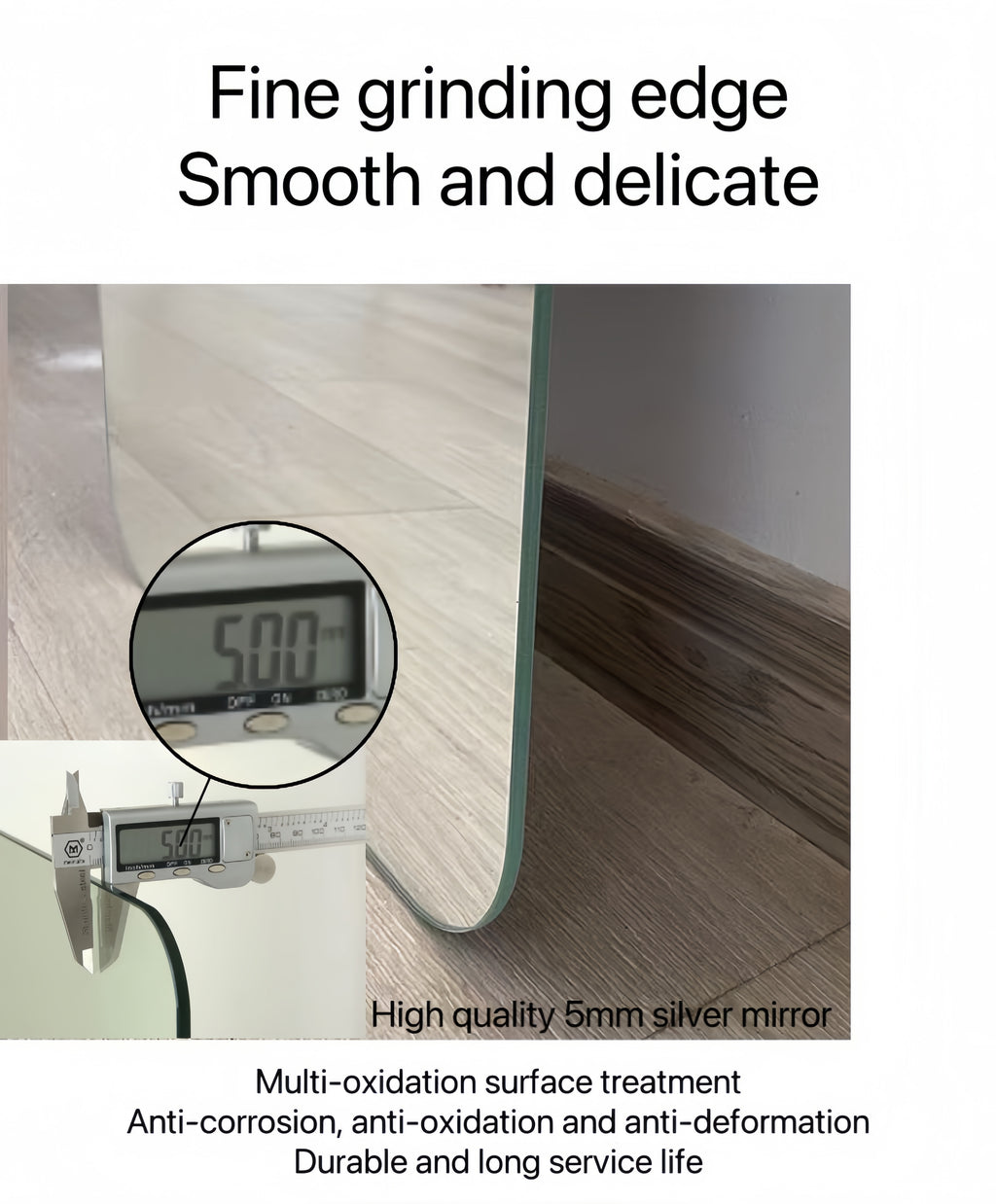 65"x 24" Full Body Round Corner Mirror