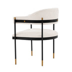 Lia Metal Chenille Armchair