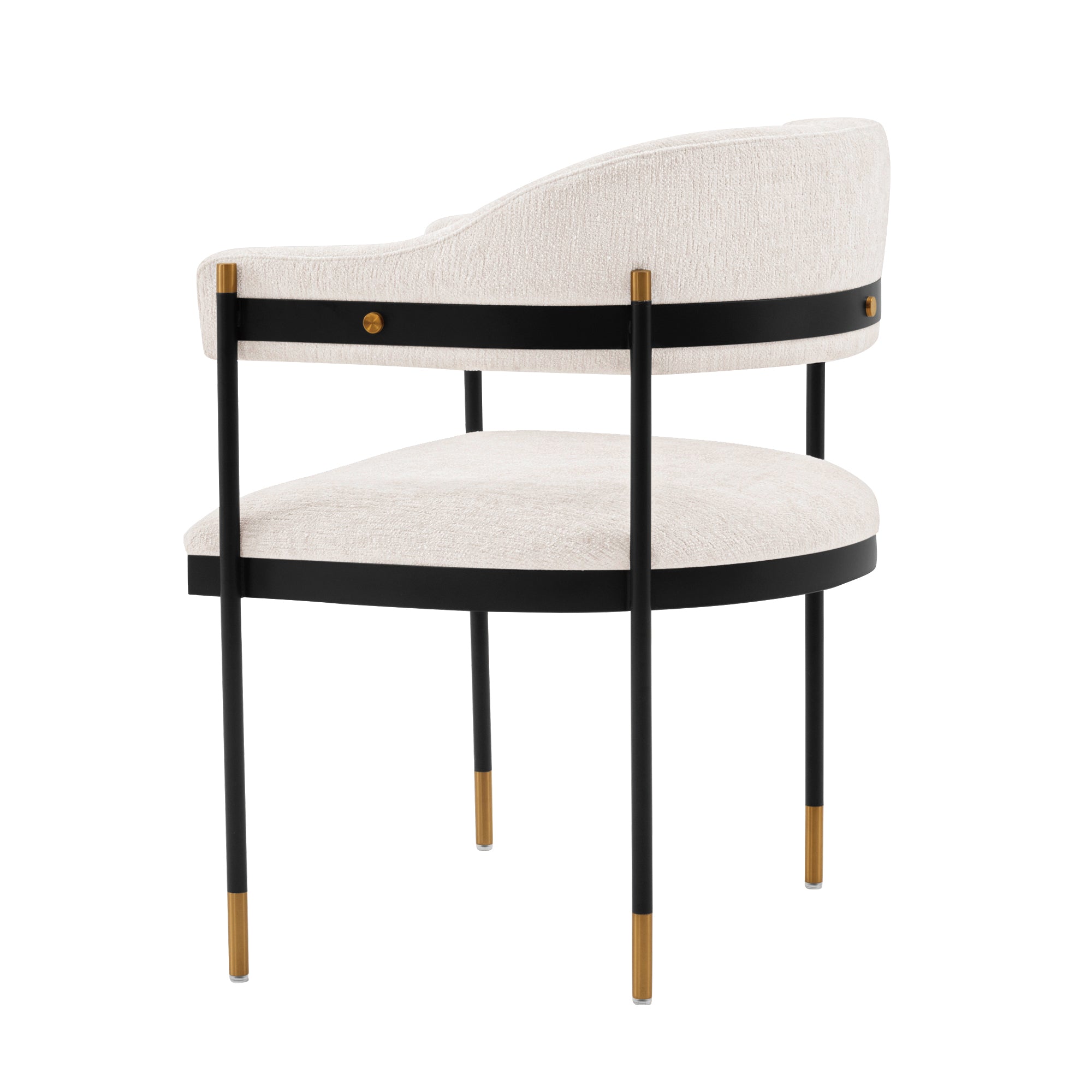 Lia Metal Chenille Armchair