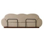 88 in. Round Arm Cloud Curved 3 Seater Modern Upholstered Chenille Sofa