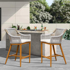 Bar Stools Set of 2, Outdoor Counter Height Bar Chairs