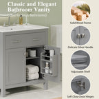 30" Bathroom Vanity with Ceramic Sink, Modern