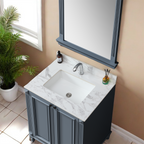 31"x22" Bathroom Vanity Top in Sintered Stone Carrara