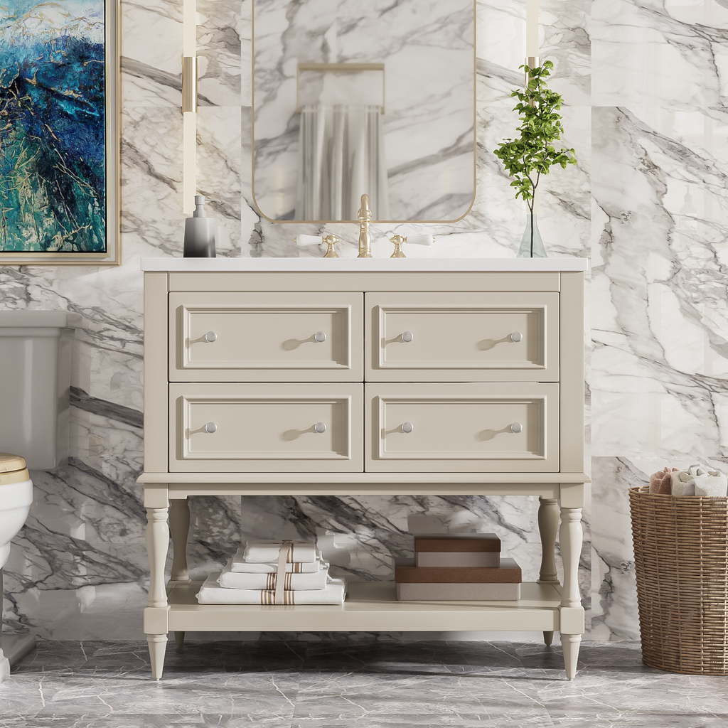 36" Bathroom Vanity Cabinet with Sink Combo Set