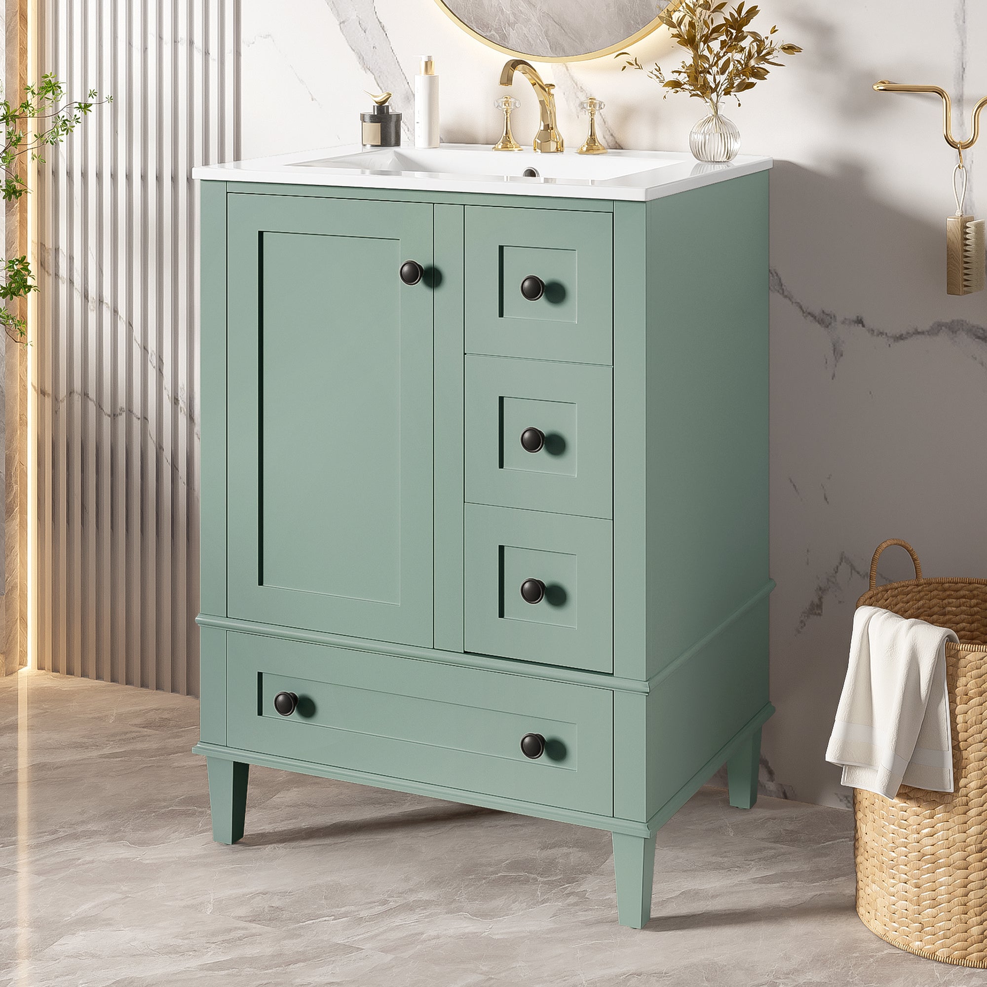 24-Inch Light Bathroom Vanity Cabinet