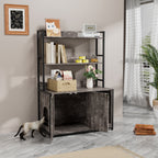 Large Cat Litter Box Enclosure With Shelf Storage