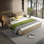 King Size Cloud Bed Frame with Oversized Padded Movable Headboard