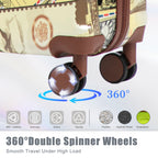 3-Piece PC Spinner Wheel Luggage Set (City Stamps)