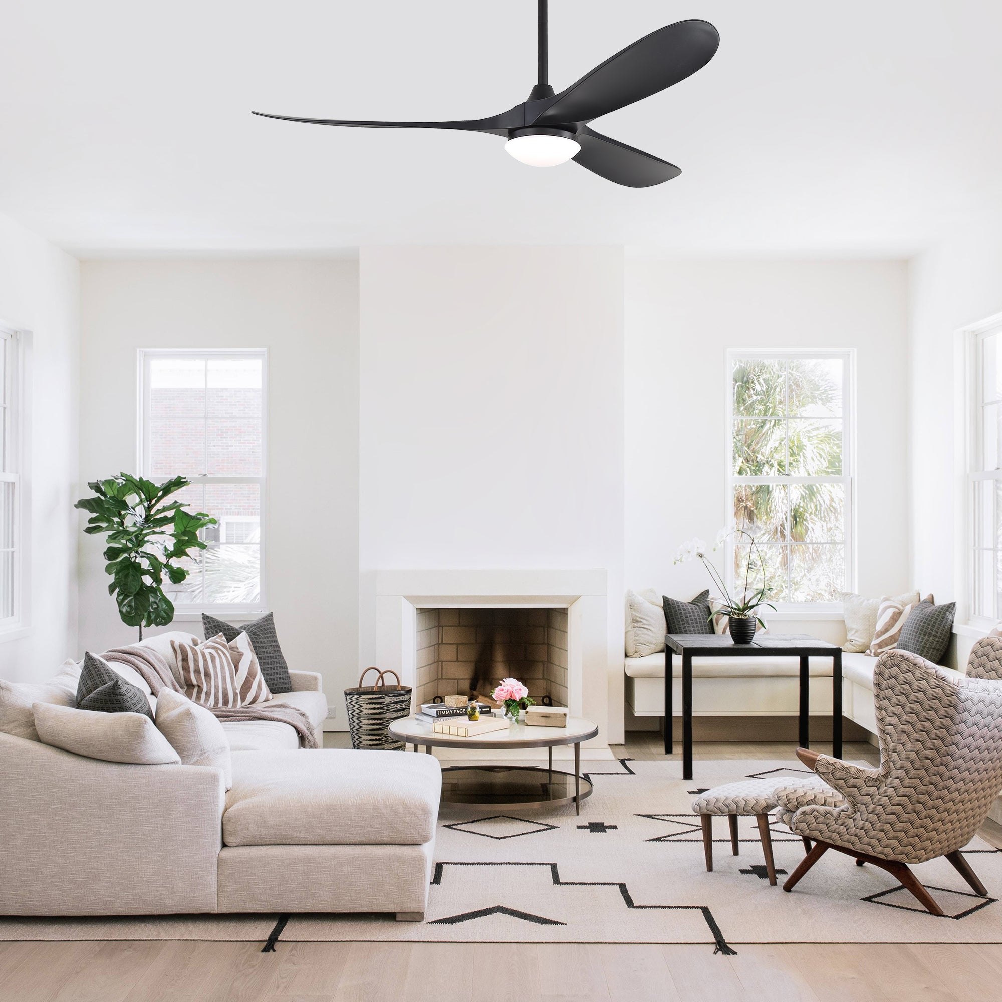 60 Inch Smart Ceiling Fan with Lights