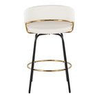 Jie 26" Fixed-Height Contemporary Counter Stool with Swivel