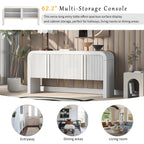 U_STYLE 62.2-Inch Wave-Pattern Console Table