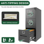 3 Drawer File Cabinet with Lock