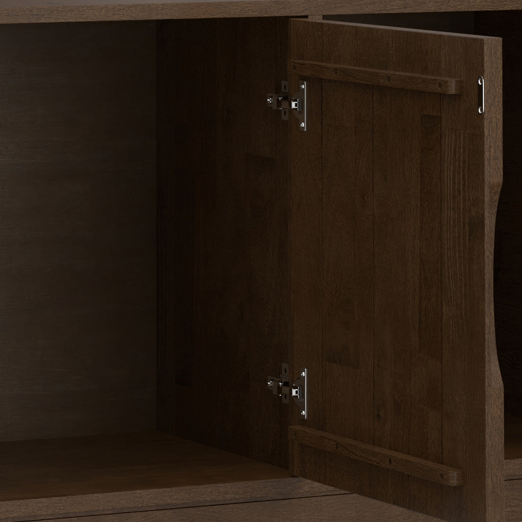 Harper 60 Inch Wide Solid Wood 3 Door Sideboard Buffet