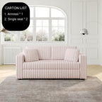 75.6" Soft Modular 2-Person Sofa - Light Pink