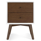 Caroline Mid Century Modern Style 2-Drawer Nightstand