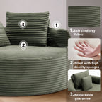 Round Sofa Bed with Memory Foam Sectional Couches