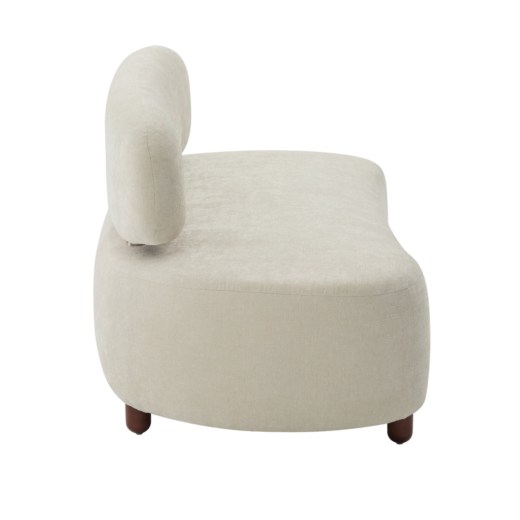 Lunara 66 in. Modern Curved Upholstered Chenille Sofa