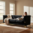FX-P83-BK4 Contemporary Sofa with 2 Pillows
