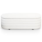 Cabana White Boucle Bench