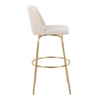 30" Contemporary Fixed Height Barstool with Swivel