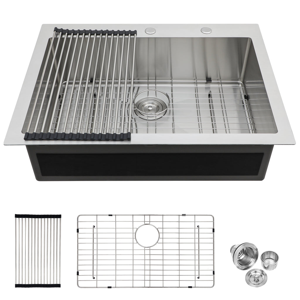 33" x 22" Stainless Steel Topmount Kitchen Sink