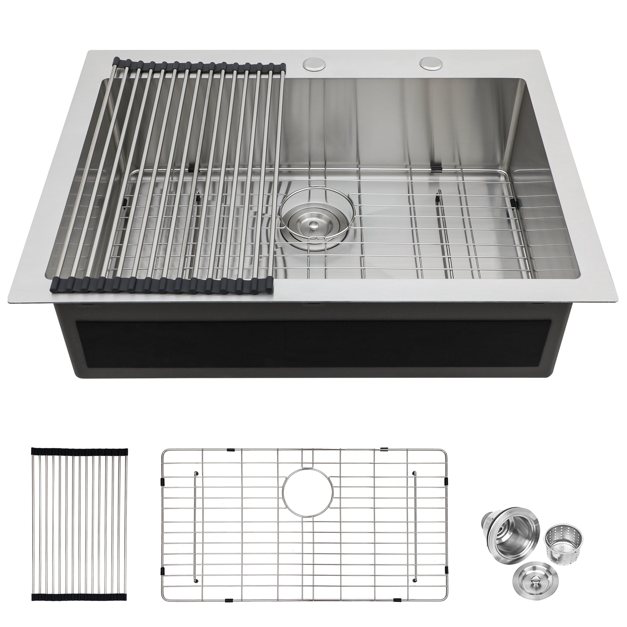33" x 22" Stainless Steel Topmount Kitchen Sink