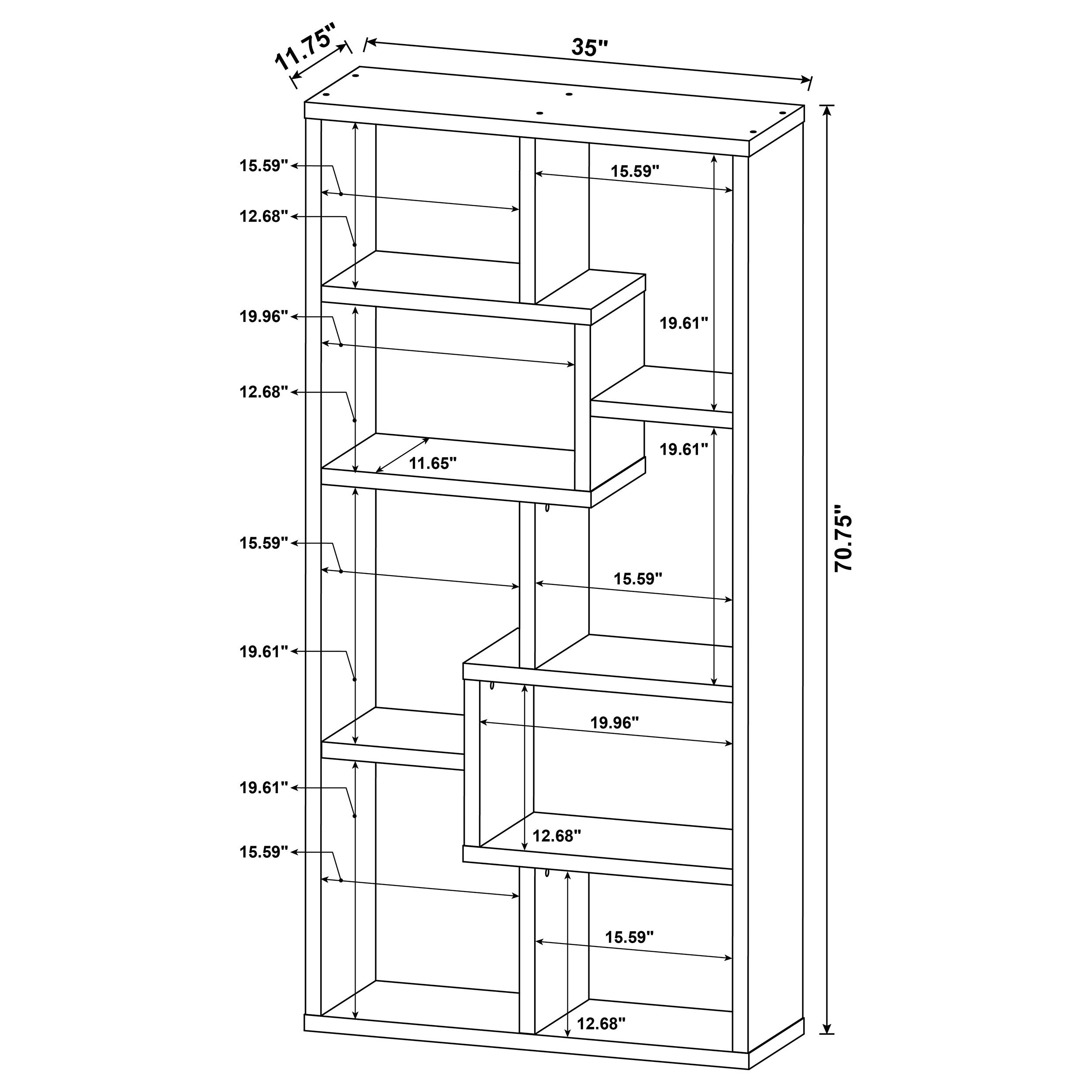 8-Shelf Display Bookcase