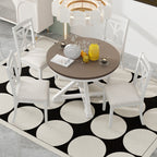 TREXM 5-Piece Retro Functional Dining Table Set