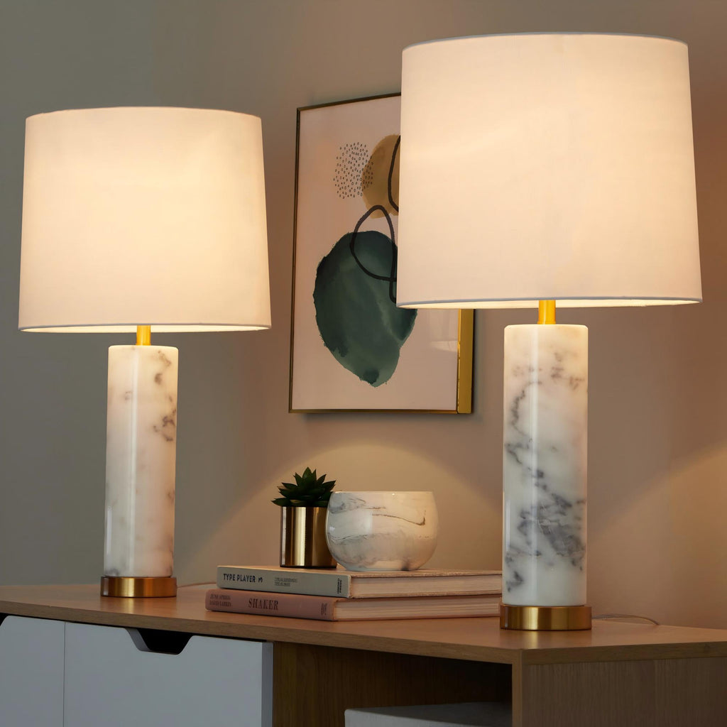 Marabella 26" Contemporary Marble Table Lamp
