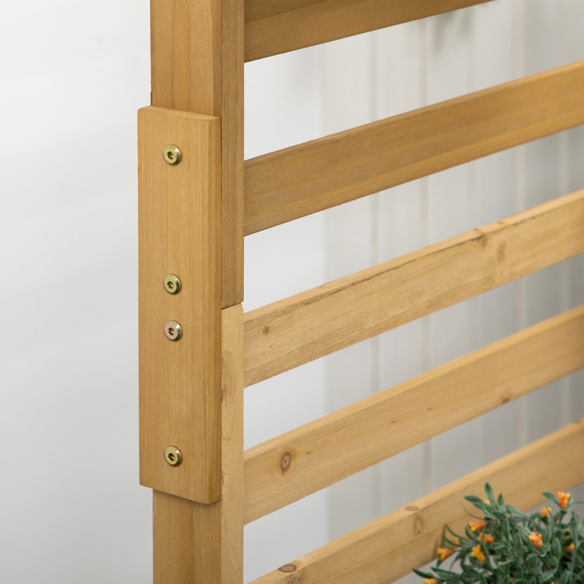 Outsunny Wooden Plant Trellis Stand with 5 Hanging Planter Boxes