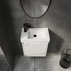 20" Wall-Mounted Bathroom Vanity with Ceramic Sink