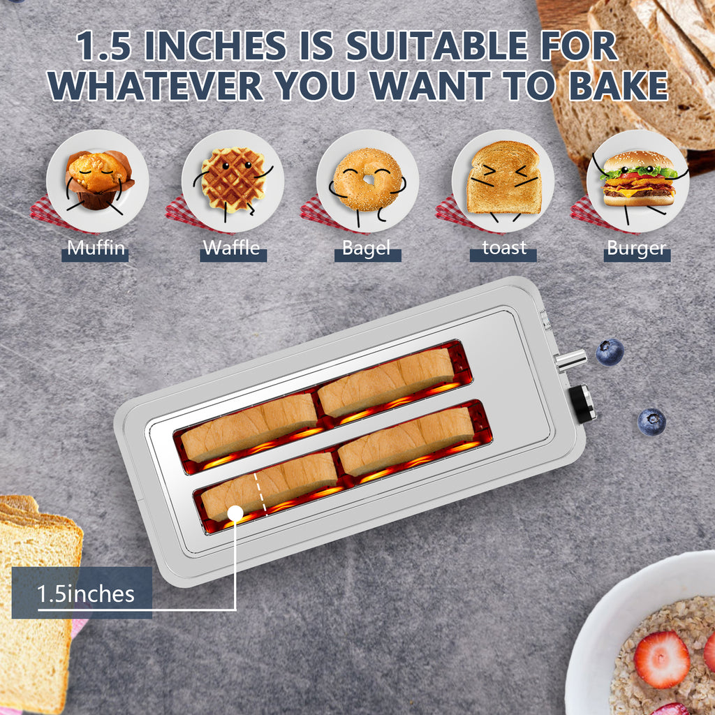 4-Slice Extra Wide Long Slot Toaster