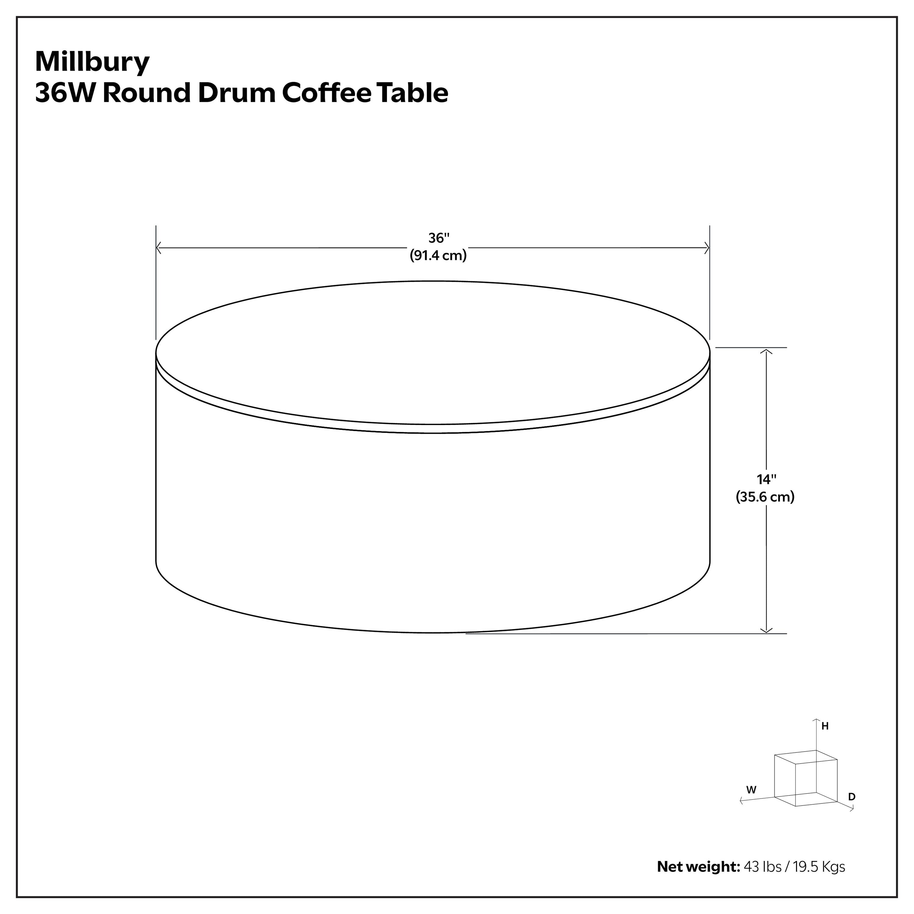 Millbury Drum Coffee Table