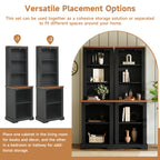 On-Trend Two-Piece Elegant Freestanding Tall Cabinet