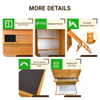 Double-House Wooden Chicken Coop For 6-8 Chickens