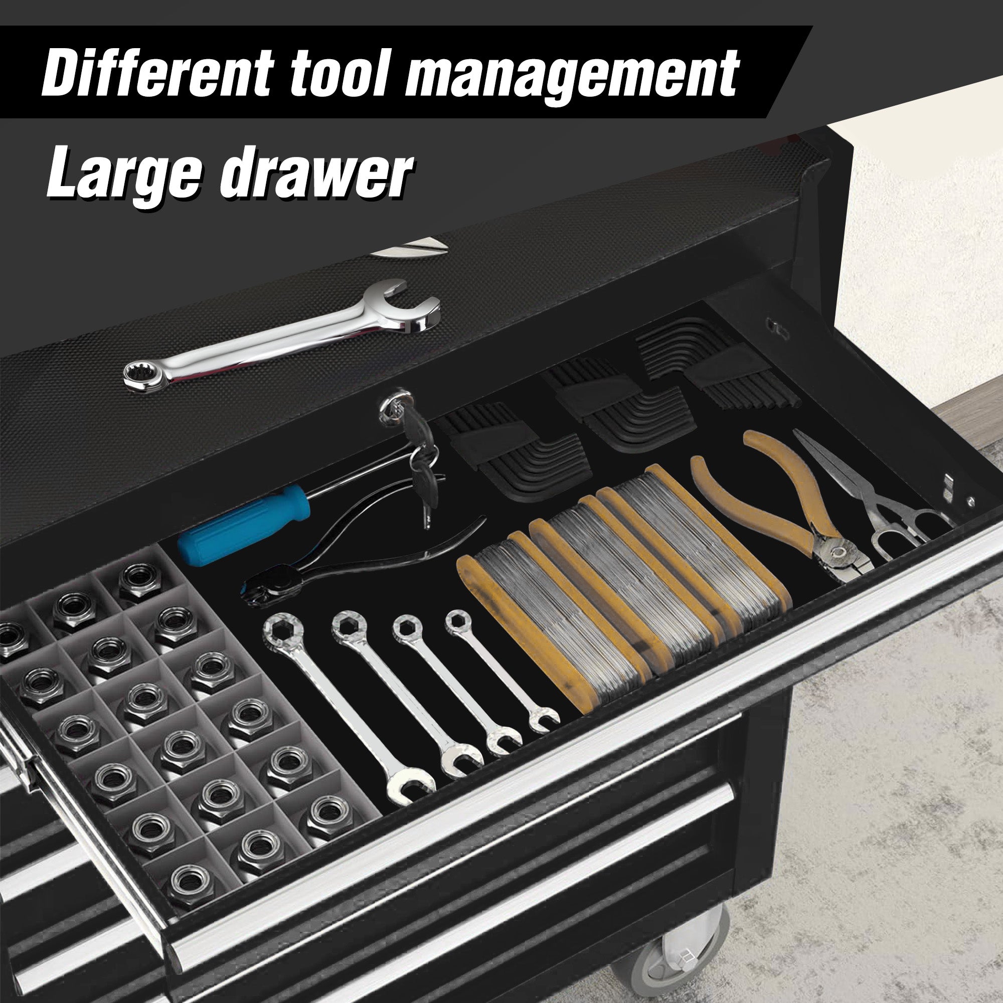 5-Drawer Rolling Tool Chest With Lock & Key