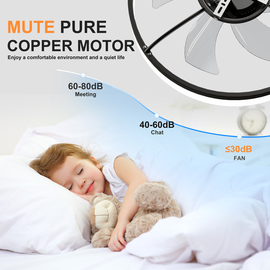 19.7'' LED Ceiling Fan Light with Remote & App Control