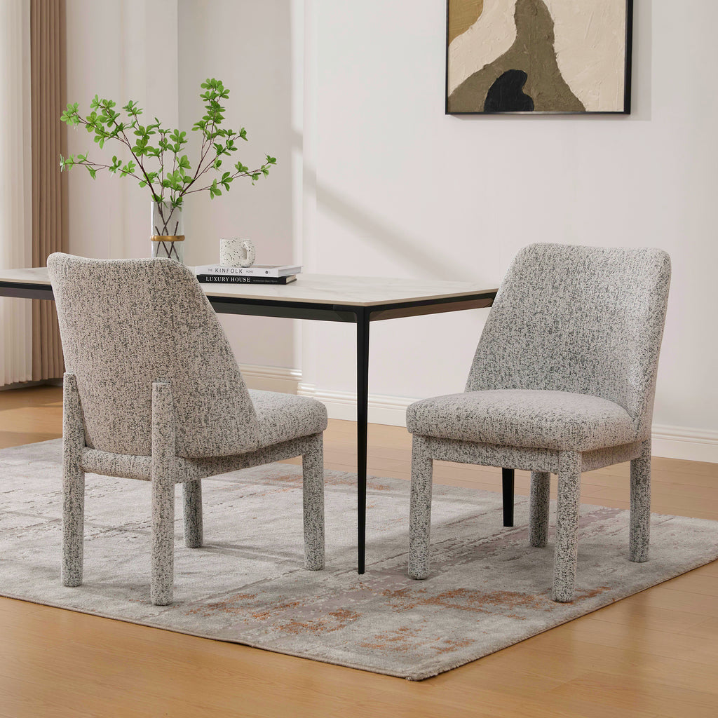 21.46" Wide Modern Minimalist Dining Chair Set Of Two