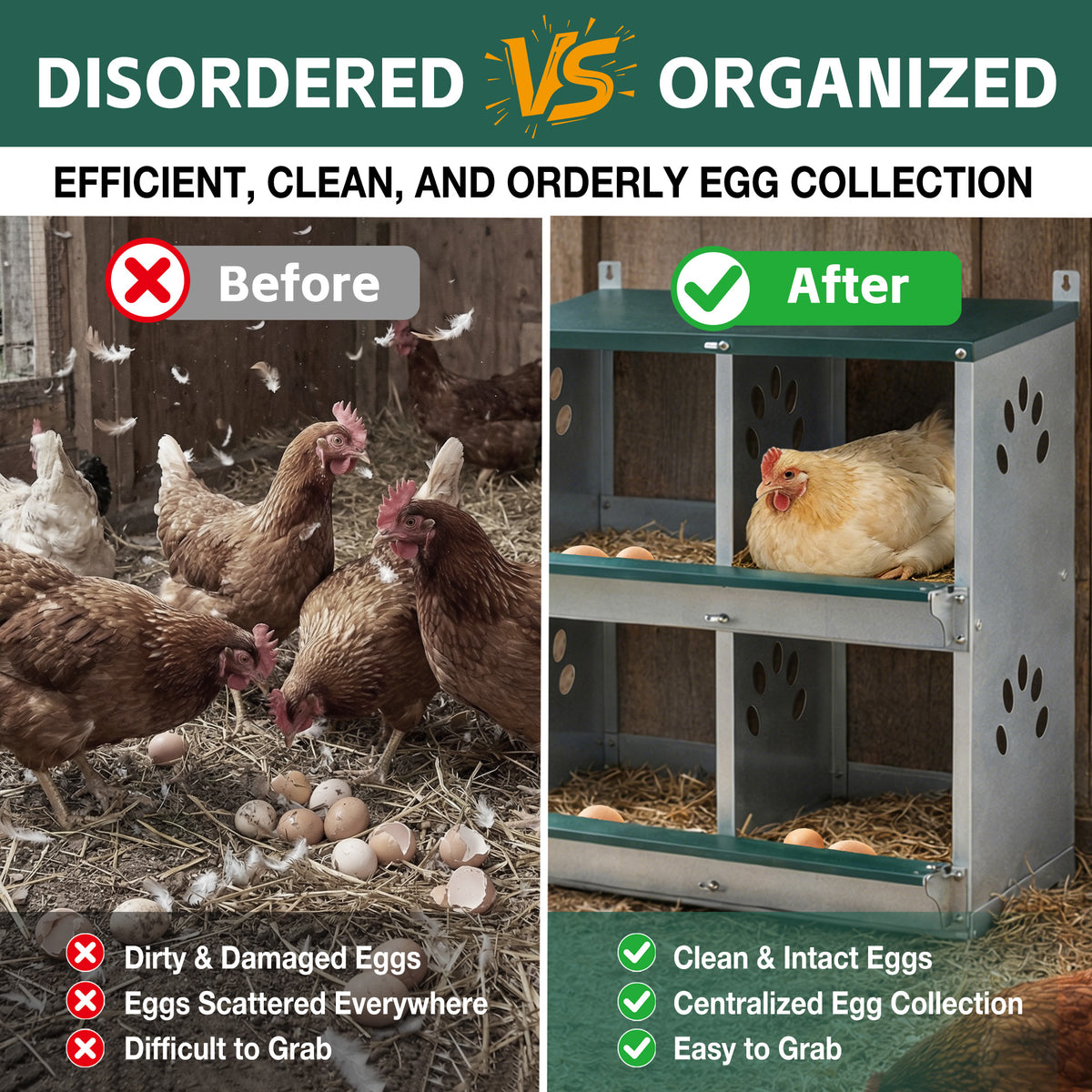 4 Compartment Chicken Nesting Boxes