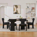 22.05" Wide Modern Upholstered Chenille Dining Chair Set of 4