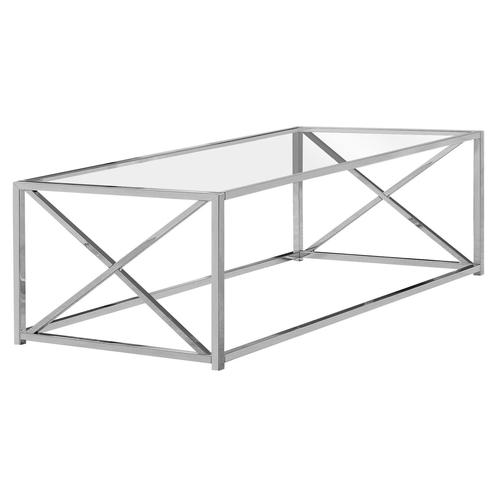 Rectangular Clear Glass Coffee Table