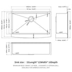 33" Kitchen Sink