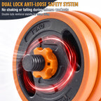 66LB Adjustable Dumbbell Set, 4-in-1 Convertible Weights