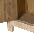Rowan 48" Solid Reclaimed Pine 2-Door Crossbar Accent Storage Cabinet