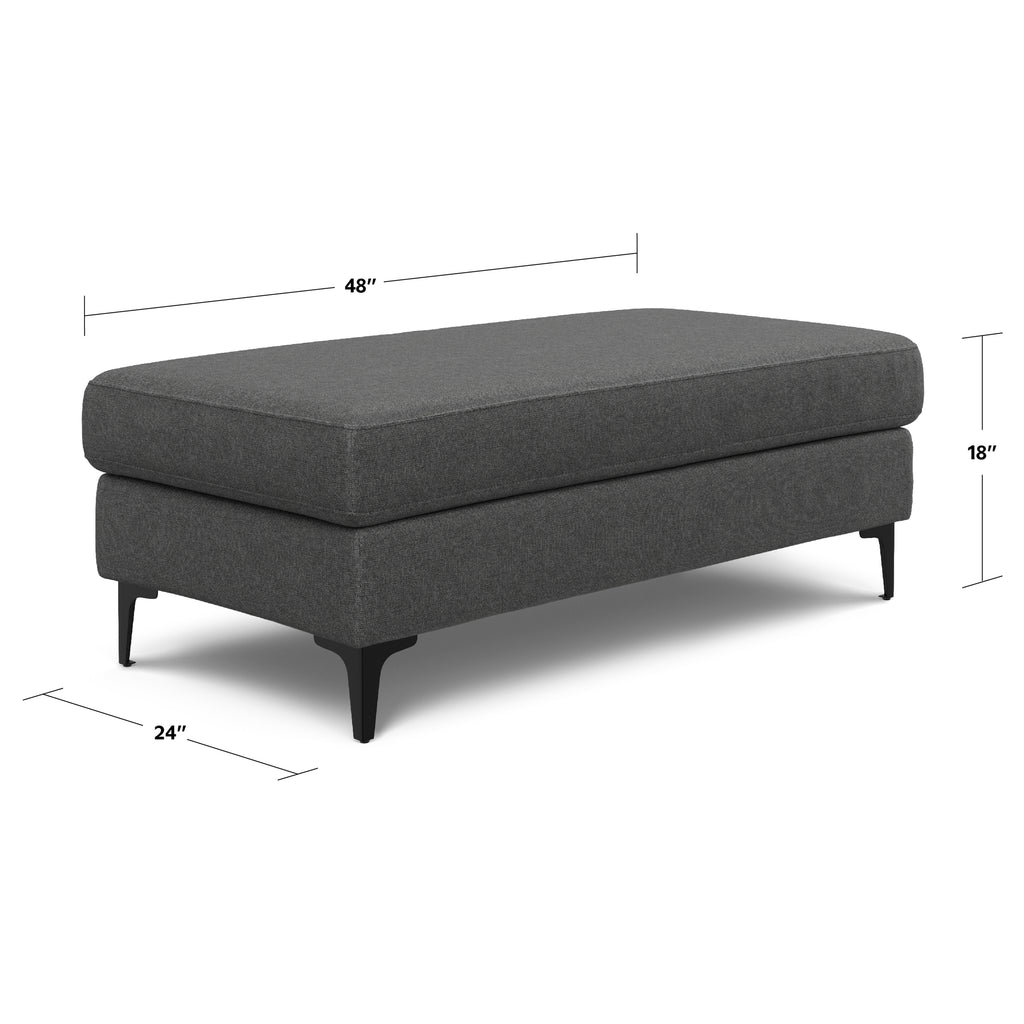 Ava Mid Century Ottoman Bench