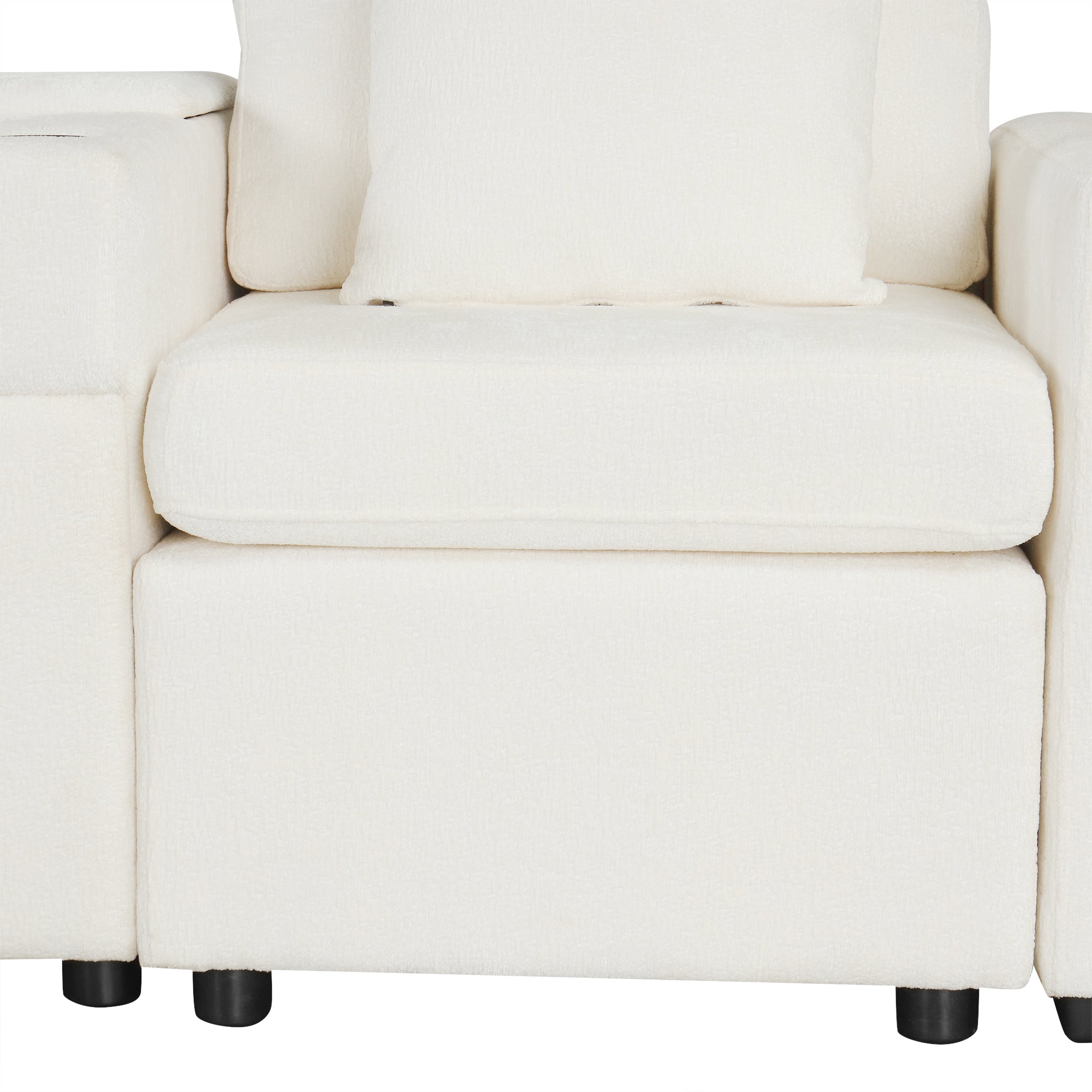 120.5" L-Shaped Convertible Sofa Bed