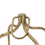 Set of 2 Luxe Distressed Golden Arched Iron Lantern