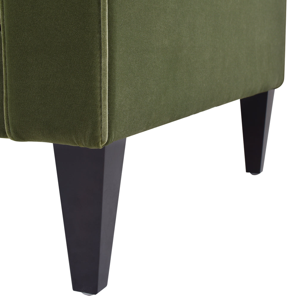 Nicholi 84" Mid-Century Modern Sofa, Olive