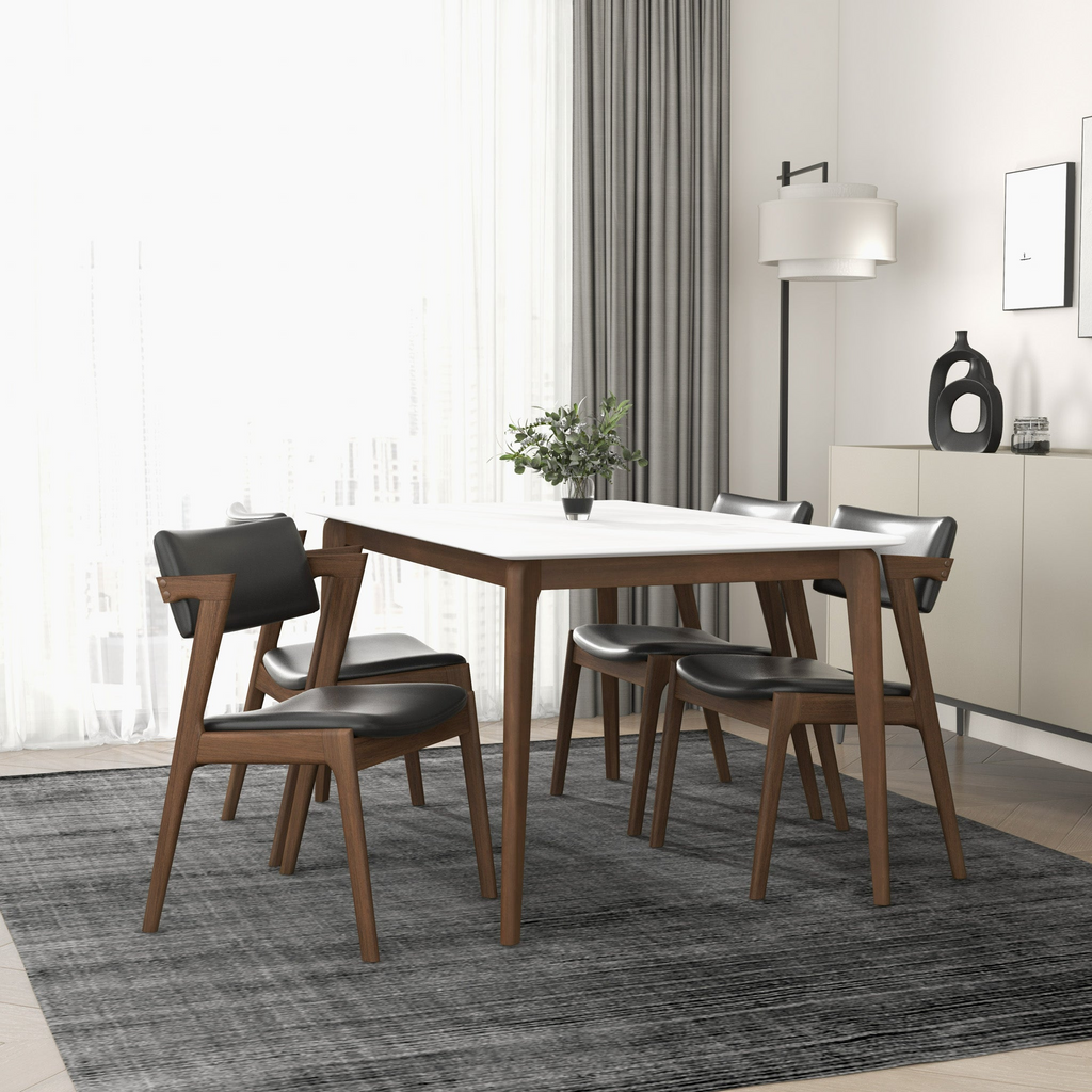 Edwin Mid Century Modern Kitchen Dining Chair (Set of 2)