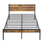 Full Size Bed Frame with Wood Headboard